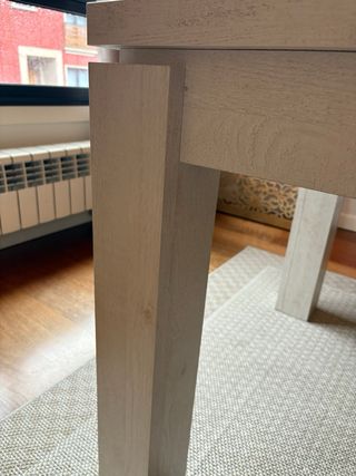 Mesa de comedor extensible de madera