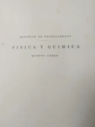 Física y química año 1939