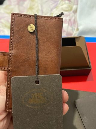 Portachiavi The Bridge in pelle marrone