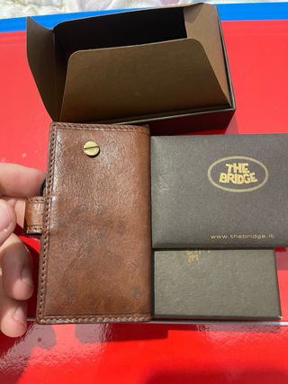 Portachiavi The Bridge in pelle marrone