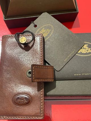 Portachiavi The Bridge in pelle marrone