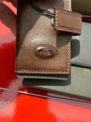 Portachiavi The Bridge in pelle marrone