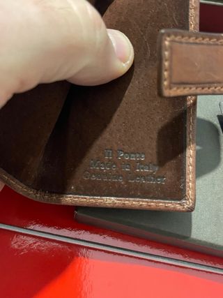 Portachiavi The Bridge in pelle marrone