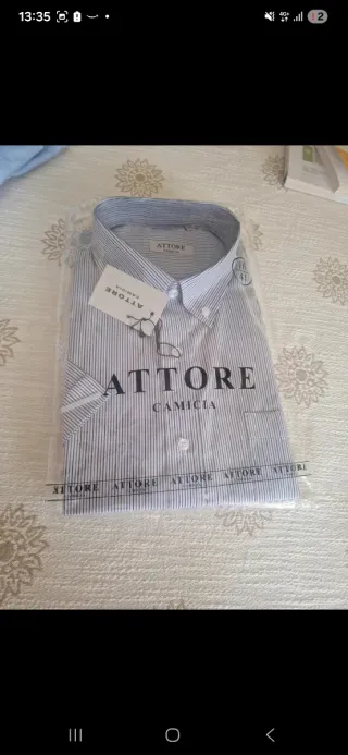 Camicia ATTORE uomo righe blu/bianco taglia M