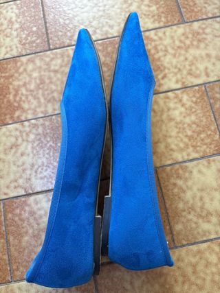Scarpe scamosciate blu donna taglia 39