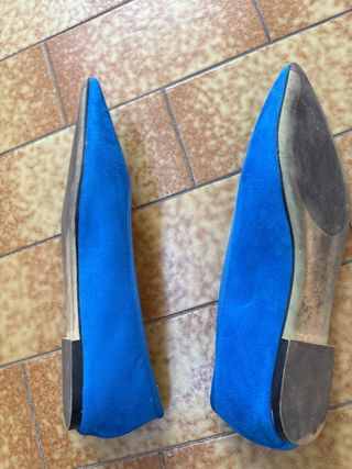 Scarpe scamosciate blu donna taglia 39