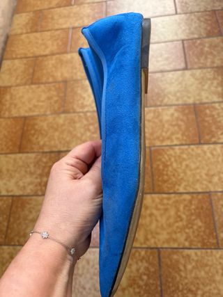 Scarpe scamosciate blu donna taglia 39