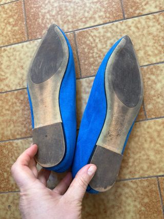 Scarpe scamosciate blu donna taglia 39