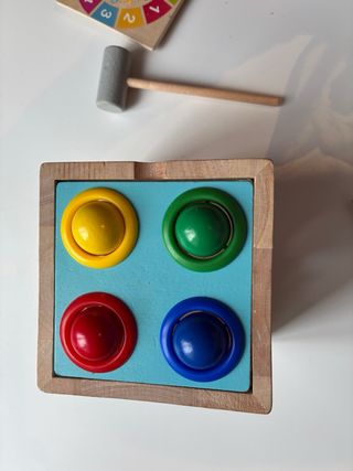 Cubo Actividades Montessori Madera, 62 piezas