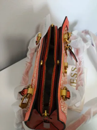 Borsa Guess Arancione e Oro