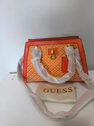 Borsa Guess Arancione e Oro