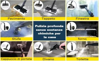 Pulitore a Vapore Multiuso 1500W