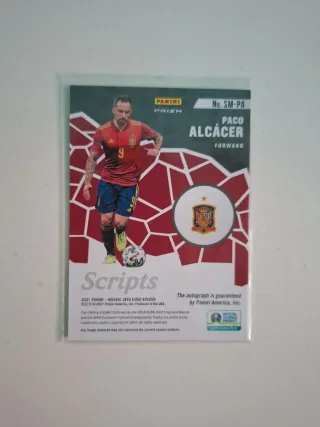 Cartas de Futbol Paco Alcácer Panini Mosaic Script