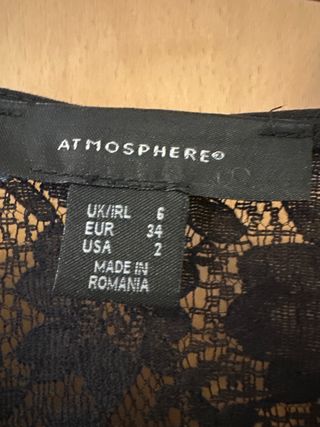 Chaleco Atmosphere encaje negro talla 34
