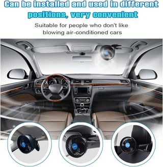 Ventilador Coche 12V 6 con Pinza