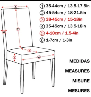 6 fundas para sillas de comedor