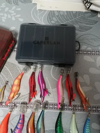 Caña de pescar para sepia y calamar