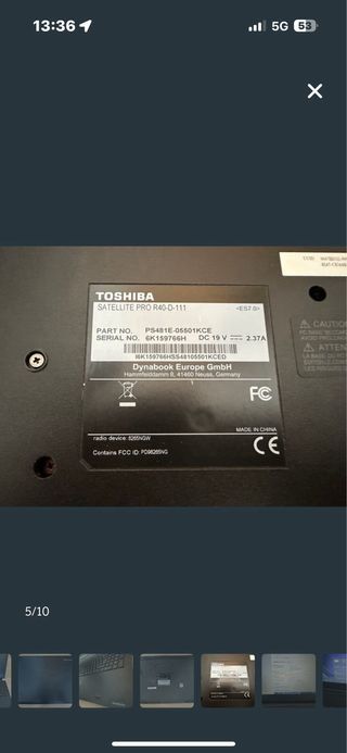 Portátil Toshiba Satellite 15 Negro