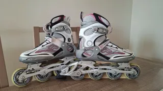 Patines en línea Fila blancos y rosas