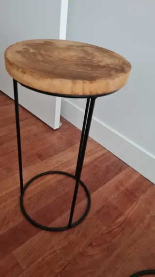 2 Mesitas Auxiliares Zara Home Madera y Metal