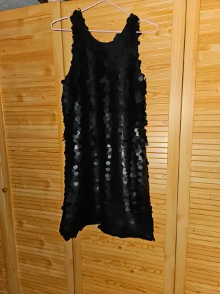 Vestido de fiesta lentejuelas negro