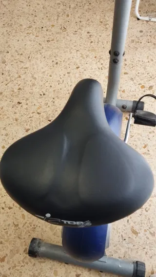 Bicicleta Estática Azul y Gris