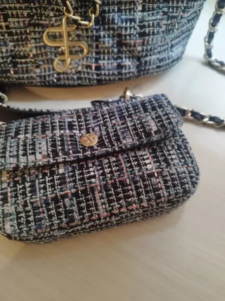 Bolso Salsa Jeans tweed con monedero