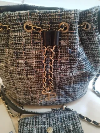 Bolso Salsa Jeans tweed con monedero