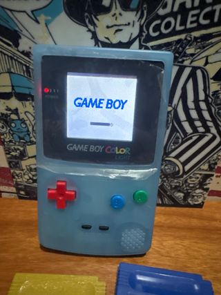 Lote Game Boy Color Fluor + 4 Juegos Pokémon