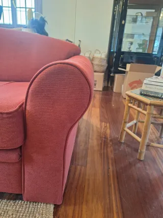 Sofá de 3 plazas rojo fresa