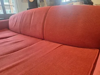 Sofá de 3 plazas rojo fresa