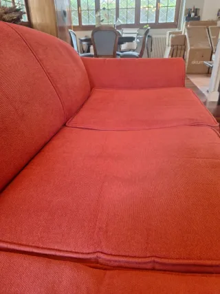 Sofá de 3 plazas rojo fresa