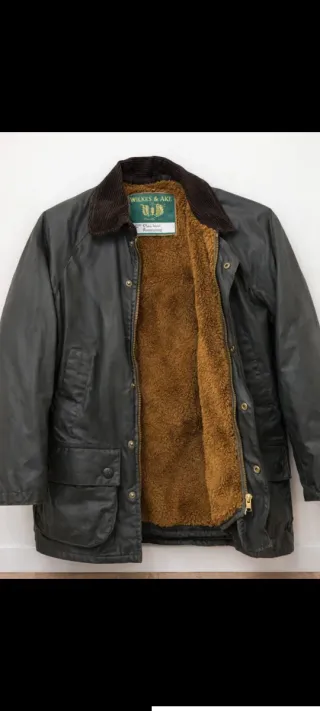 Chaqueta Barbour forrada marrón/verde