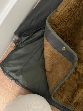 Chaqueta Barbour forrada marrón/verde