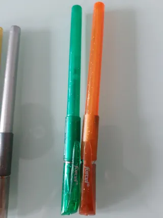 6 Bolígrafos tinta efecto brillante de Colores