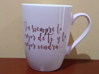 Conjunto 4 Tazas Cerámica Frases Motivadoras