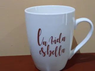 Conjunto 4 Tazas Cerámica Frases Motivadoras