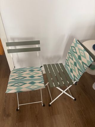Pareja Sillas Ikea Plegables con Cojín