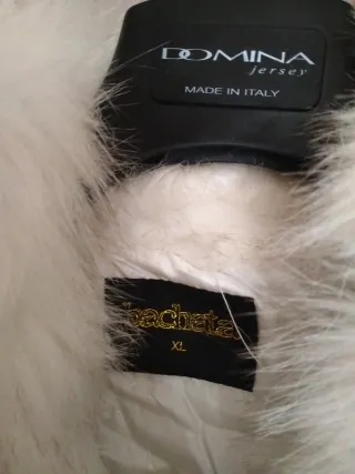 Gilet lungo pelliccia bianca Domina XL