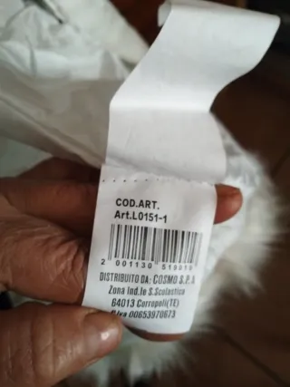 Gilet lungo pelliccia bianca Domina XL