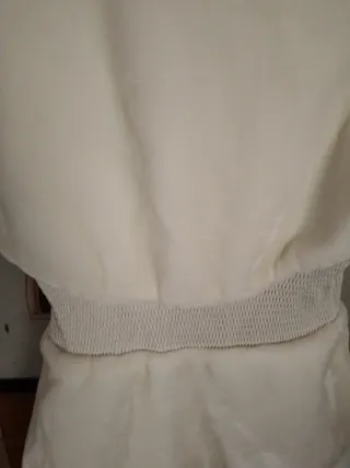 Gilet lungo pelliccia bianca Domina XL