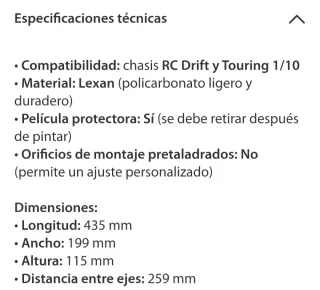 Carrocería BMW M2 G87 1/10 RC Roja