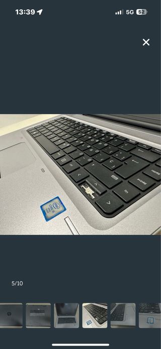 Portátil HP Probook 15 Plata