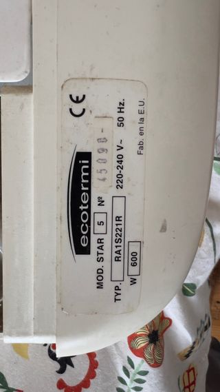 Radiador Eléctrico Ecotermi Blanco