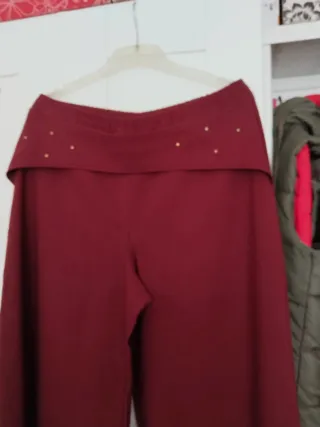 Falda pantalón burdeos