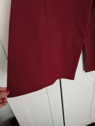 Falda pantalón burdeos