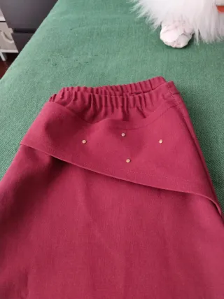 Falda pantalón burdeos