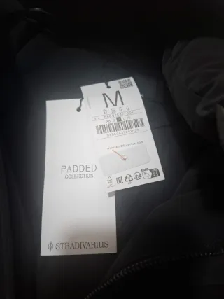 Abrigo largo acolchado mujer negro