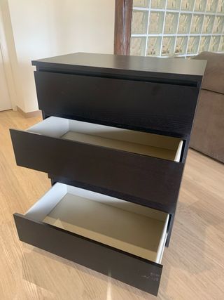 Cajonera IKEA Malm Negra