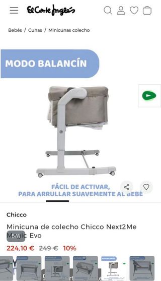 Minicuna Colecho Chicco en perfecto estado.